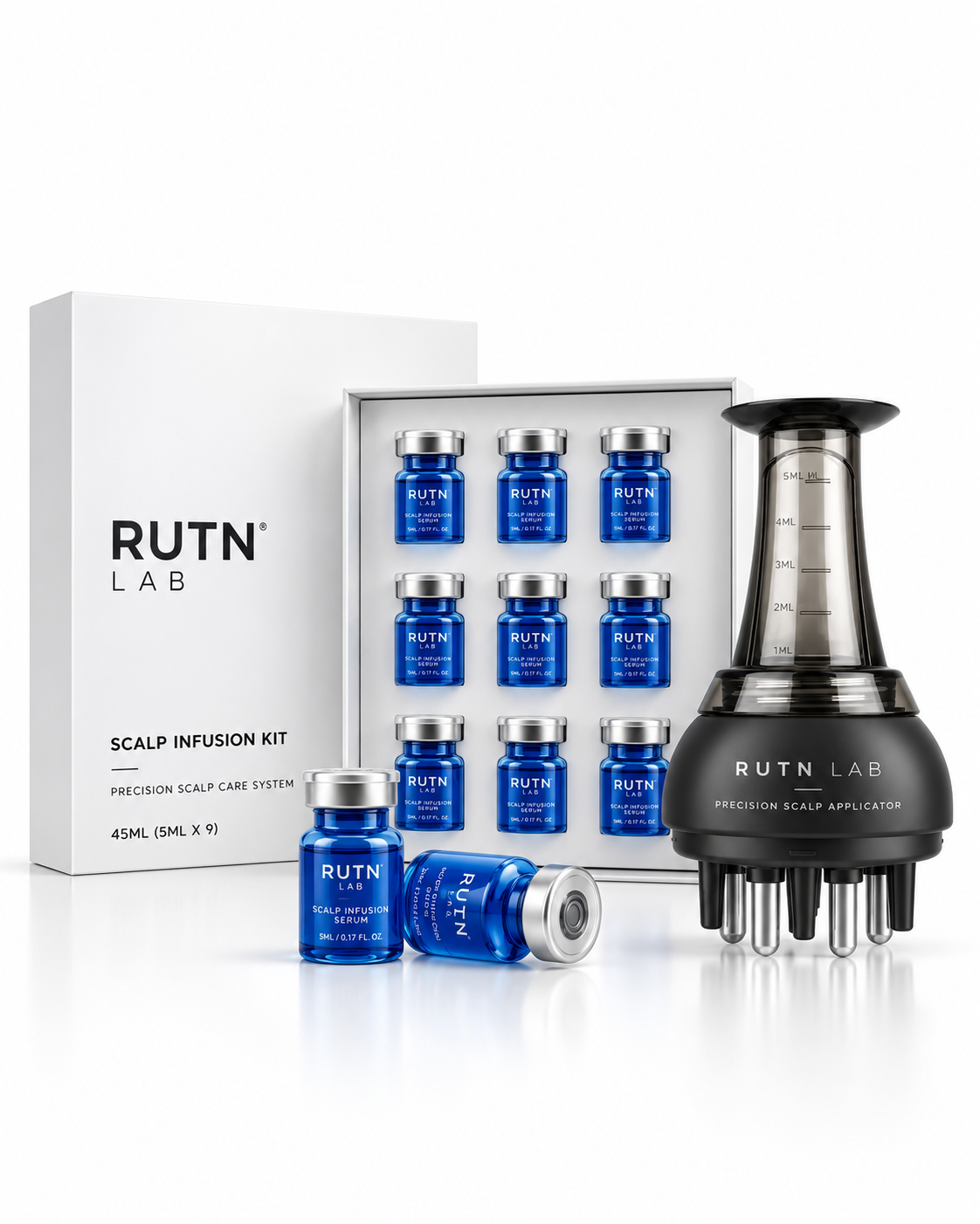 RUTN LAB product on white studio background