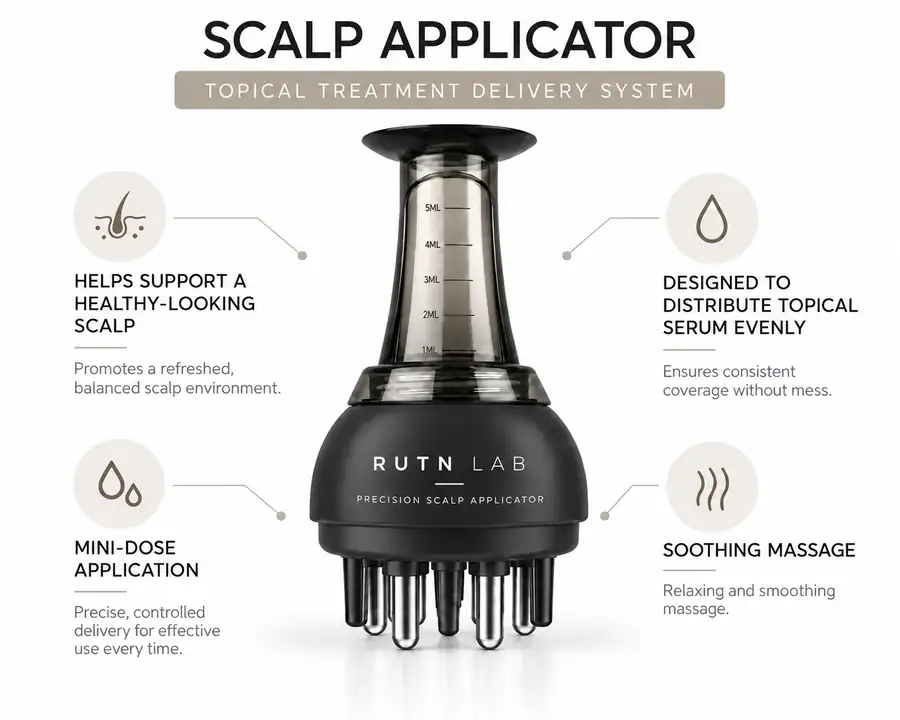 RUTN LAB scalp applicator benefits and features